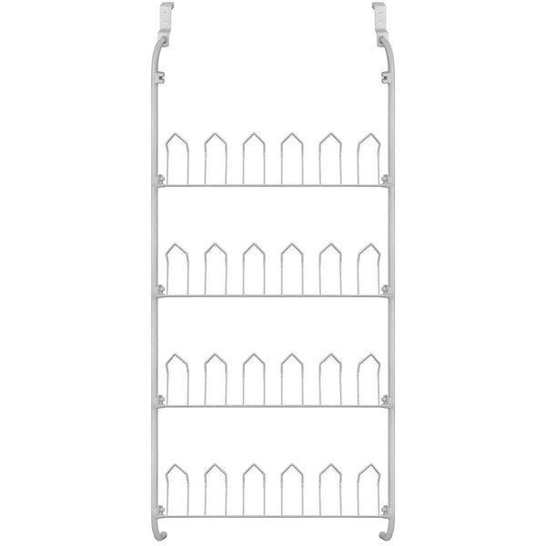 acquista Scarpiera appendibile da porta 17x60x145 cm 12 paia in Metallo Bianca