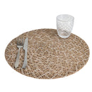 Set 4 Tovagliette Ø38x0,3 cm  in Lino e Poliestere VdE Tivoli 1996 Shades of chocolate