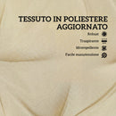 Set 2 Cuscini per Sedie da Esterno 120x50x8 cm con Lacci di Fissaggio in Poliestere e Cotone Beige      