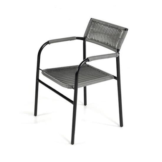 acquista Sedia da Giardino in Ferro e PVC Rattan Taddei Tosca Grigia