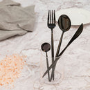 Servizio Set di Posate 24 Pezzi in Acciaio Inox VdE Tivoli 1996 Preciosa Nero