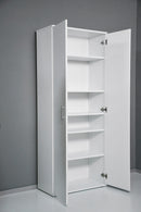 Armadio 2 Ante 6 Ripiani 72,3x36x177,1 cm in Truciolare Nobilitato Bianco