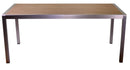 Tavolo da Giardino 180x90x76 cm in Alluminio Polywood Marrone
