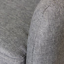 Poltrona con Poggiapiedi Ashlie in Tessuto Grigio chiaro