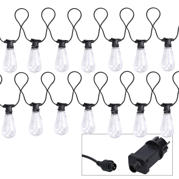 Set 10 Lampadine di Plastica a Catena 5m per Esterno Luce Bianco Caldo acquista