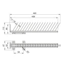 Portacravatte Laterale Estraibile per Armadio 36 Cravatte in Alluminio e Plastica Emuca Anodizzato opaco