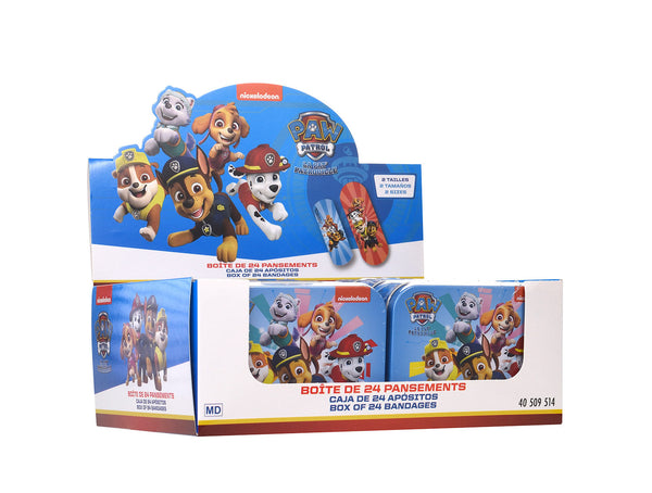Set 12 Box per Bambini con 24 Cerotti Ciascuno 2 Misure in Metallo Paw Patrol acquista