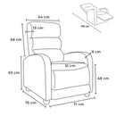 Poltrona Alzapersona Elettrica 1 Motore 71x76x116 cmin Similpelle Marrone