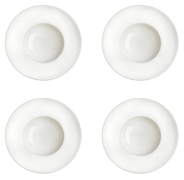 Set 4 Piatti Fondi Ø30 cm in Porcellana Allluminica Kaleidos Aluxina Pasta Bowl Bianchi prezzo