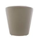 Poltroncina a Pozzetto 70x67x76 cm in Tessuto e Similpelle Tortora