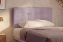 Letto 1 Piazza e Mezza con Rete Rivestita Microfibra Glicine Tessis Testata Square Varie Misure