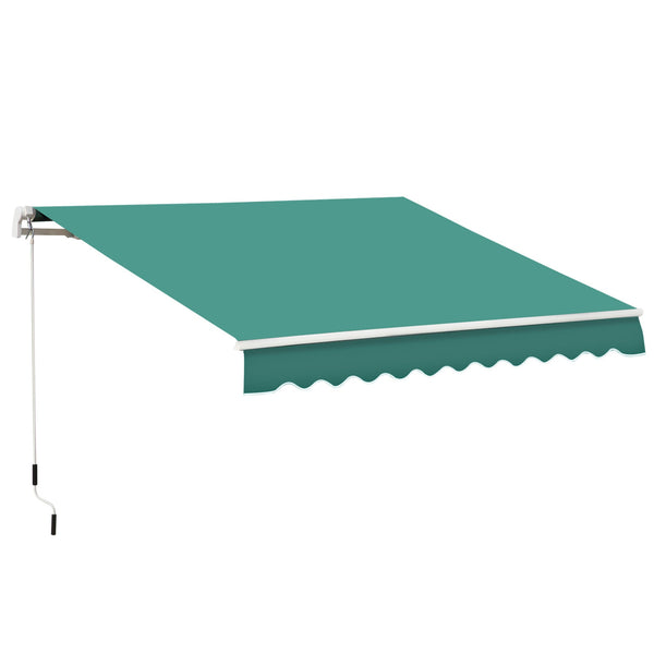 acquista Tenda da Sole Avvolgibile a Parete 4x2.5m in Poliestere Verde Scuro