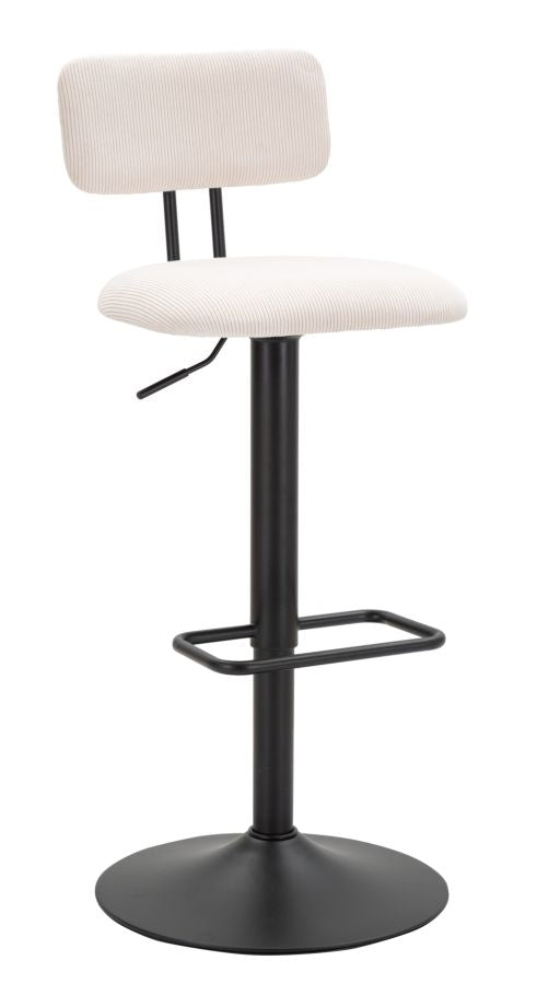 online Sgabello Bar Light Bianco 41x47,5x85 cm in Ferro e Compensato e Spugna e Poliestere Nero e Bianco