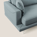 Divano 3 Posti 218x88x93 cm in Tessuto Carta Da Zucchero