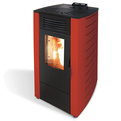 Stufa a Pellet Ad Aria 7.0Kw 160M3 King 8 Bordeaux sconto