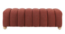 Panca  120x43x43 cm in Bouclè Zora Rosso