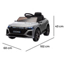 Macchina Elettrica per Bambini 12V Licenza Ufficiale Audi SQ8 E-Tron con Telecomando e Sedile Pelle Grigio