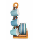 Set 6 Tazzine da Caffè con Piattino e Stand Ø6x6 cm in Gres VdE Tivoli 1996 Shades of ocean