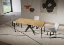 Consolle Allungabile 90-300x40x77 cm Saki Quercia Natura Gambe Antracite 