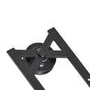 Binario per Porte Scorrevoli con Kit di Accessori in Acciaio Nero 100 cm sm 110mm 