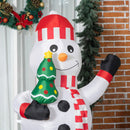 Pupazzo di Neve Gonfiabile 93x83x180 cm con Luci LED da Esterno e Interno