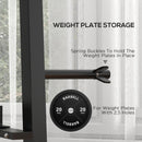 Rastrelliera per Manubri 5 Livelli 131x75x80 cm con 4 Aste Regolabili per Pesi e Kettlebell in Acciaio Nero