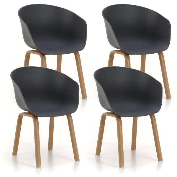 Set 4 Sedie 58x51x78 cm in Polipropilene Grigio sconto