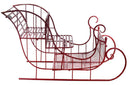 Slitta di Babbo Natale 167x96x83 cm in Metallo Rossa