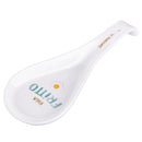 Poggiamestolo Fritto 26,5x10x3 cm in New Bone China VdE Tivoli 1996 Le Travisate Bianco