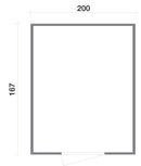 Casette Box da Giardino in Legno Porta Utensili 200x167x214 cm con Porta e Finestra Ecla Lilla