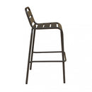 Sgabello Alto Vega 50x51x95 h cm in Acciaio Taupe