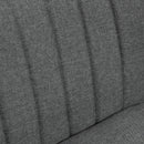Divano 2 Posti 117x56,5x77 cm in Tessuto Grigio Chiaro