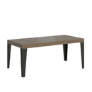  Tavolo Allungabile 140-400x90x77 cm Flame Premium Tortora Telaio Antracite