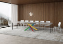 Tavolo Allungabile 130/390x90 cm Volantis Cashmere Gambe Multicolore 4/B      