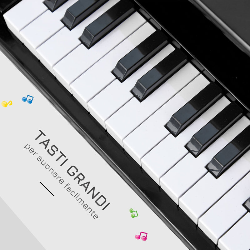 Miniblings Spilla a forma di tastiera, pianoforte, organo, strumento musicale, 8 cm, colore nero, gioiello fatto a mano alla moda, 80mm, Plastica, non noto