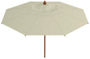Ombrellone da Giardino Ø3 m Palo Ø48 mm in Legno Telo in Acrilico Danieli Havana Ecrù