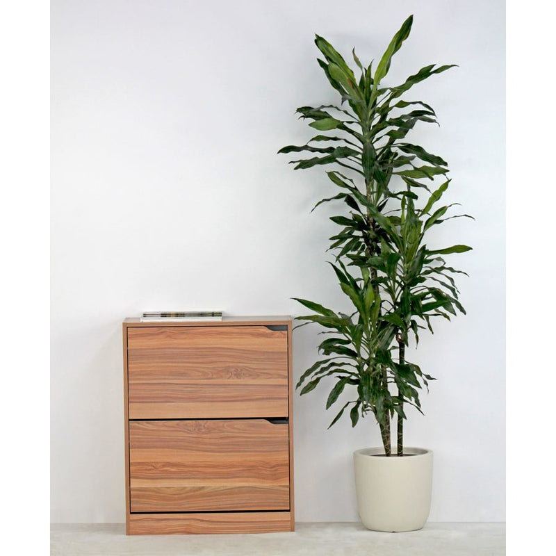 Scarpiera 2 ante 63x80x24 cm in Legno Melaminico Naturale 