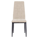 Set 4 sedie da Salotto 50x44x96 cm in tessuto Milano Beige