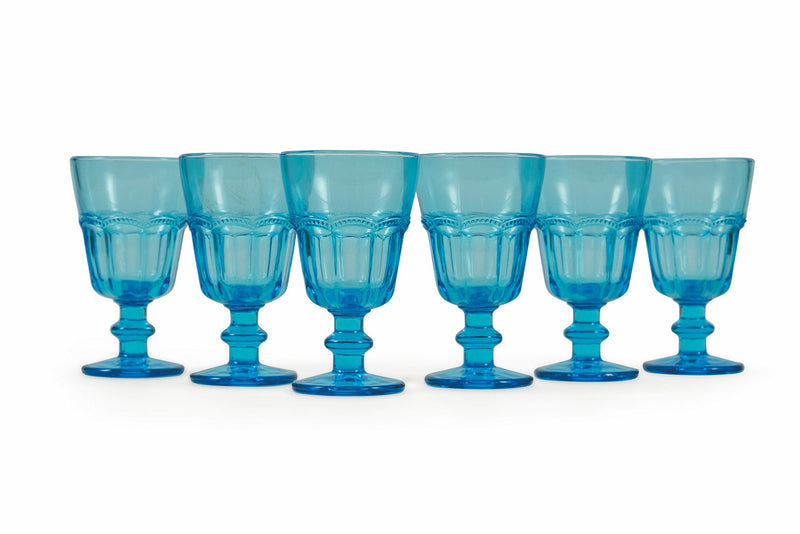 Set 6 Calici Ø8,5x14 cm in Vetro Villa d'Este Home Tivoli Floyd Blu