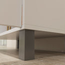 Mobile Multiuso 2 Ante 70x35x188 cm Ripiani Regolabili in Truciolato Bianco