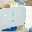 Banco Studio Scuola per Bambini 80x52x88-109 cm in MDF e Acciaio Azzurro