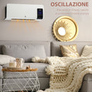 Termoventilatore da Parete Oscillatorio 54,5x12x21,5 cm 2 Modalità di Riscaldamento Bianco