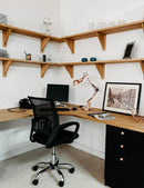 Poltrona da Ufficio Pollie Nera 52x56,5x85/95 h cm in Poliuretano Nero