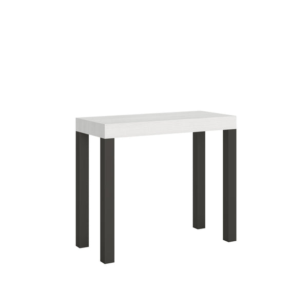 Consolle Allungabile 90-196x40x77 cm in Nobilitato Bianco sconto