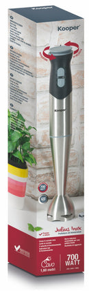 Frullatore ad Immersione in Acciaio 700W 2 Velocità Kooper Julius Techno