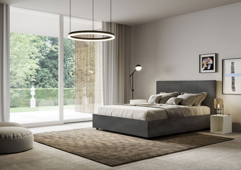 Letto Matrimoniale Francese Mika Grigio Varie Misure