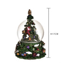 Carillon Albero di Natale con Sfera in Vetro H17 cm Verde in Resina