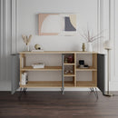 Madia Clara rovere oak 3 ante antracite 142x35,5x83h cm