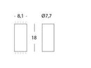 Applique da Esterno a LED 6W+6W 4000K Sovil Marrone
