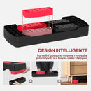 Step Fitness da Aerobica 80x31x10-15-20 cm Regolabile su 3 Altezze in Plastica Rosso e Nero      